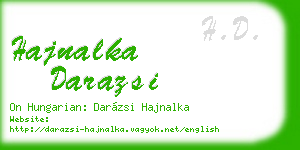 hajnalka darazsi business card